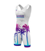 Breeze Wrestling Singlet palm tree design Supreme Singlets