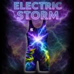 Electric Storm wrestling singlet front view lightning explosion design