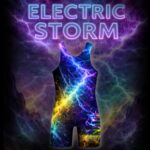 Electric Storm wrestling singlet back view Supreme Glo Series lightning pattern